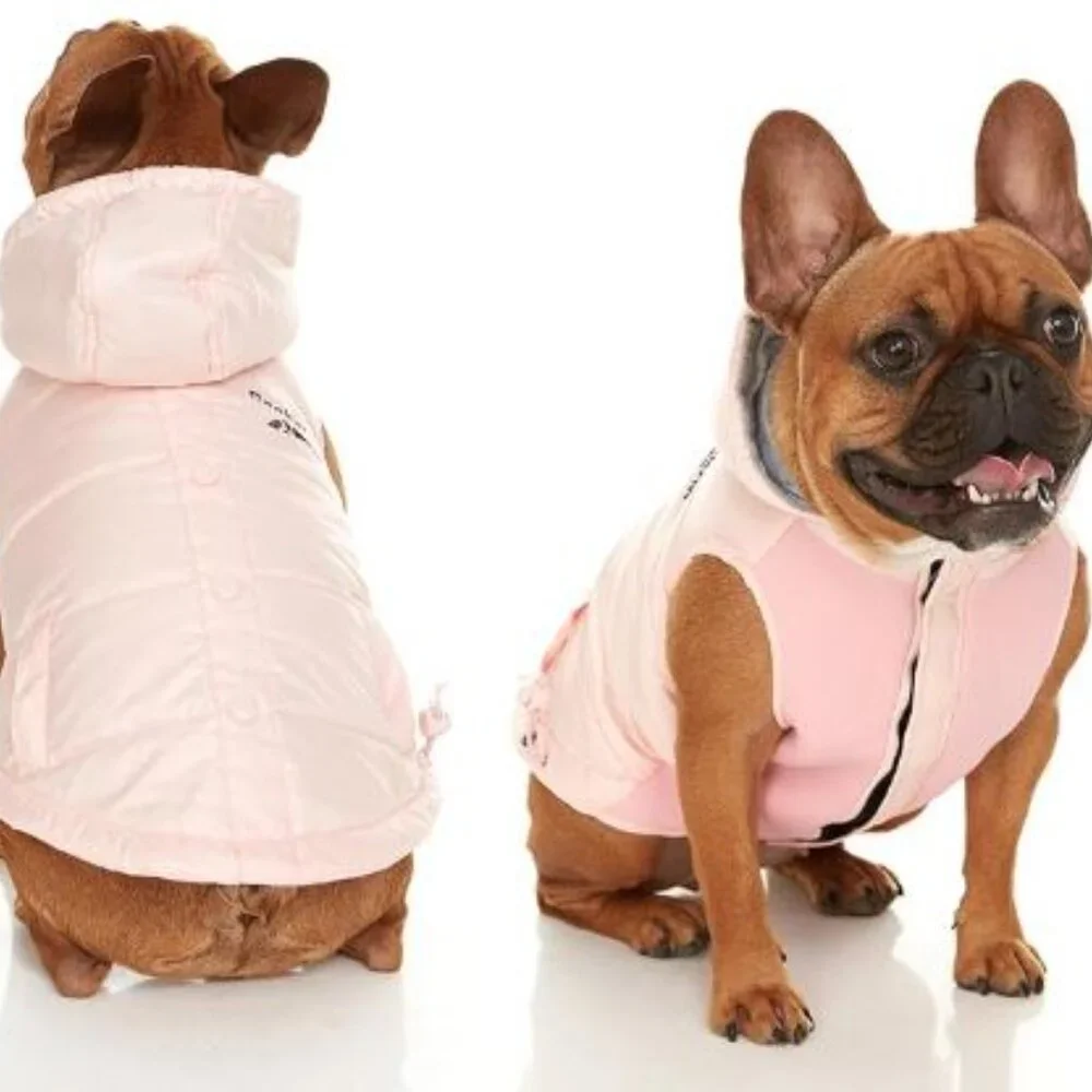 NEW Reebok Dog Jacket Puffer Hooded Pink NWT Machine Wash Size XL